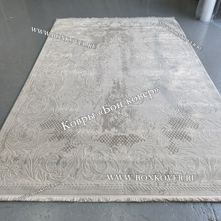 Светлый Ковер Для Гостиной Медальон Арт 30397 Турция