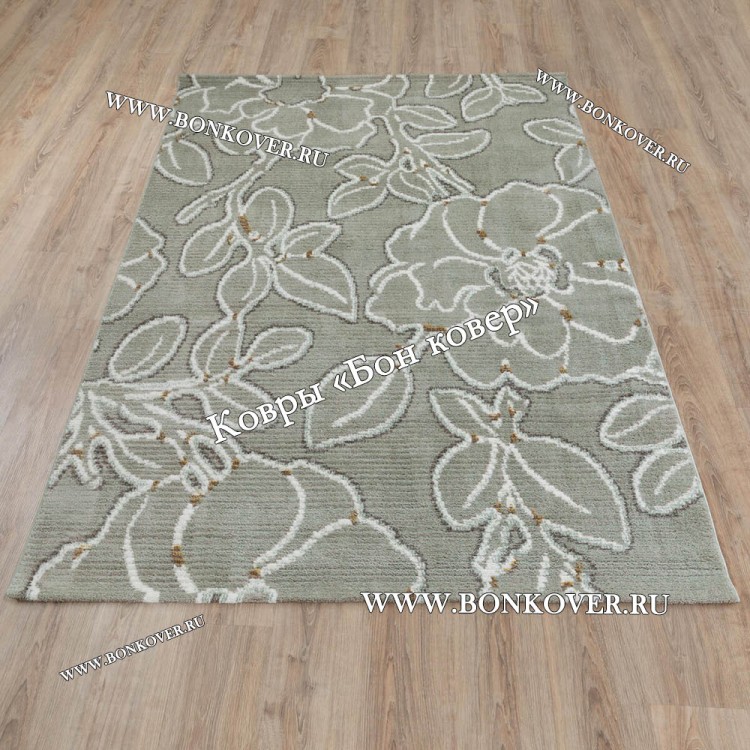 Зеленый Цветочный Ковер Арт 29895 Турция