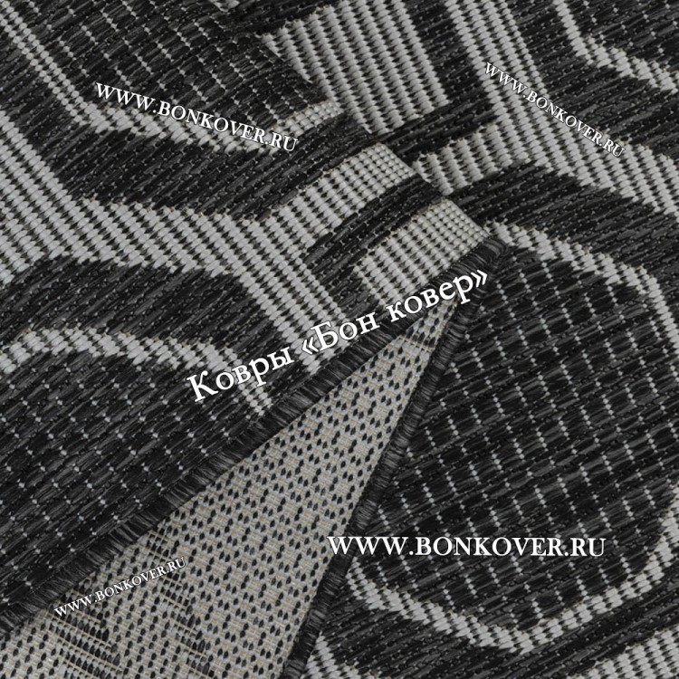 Безворсовый ковер дизайн 143 черный