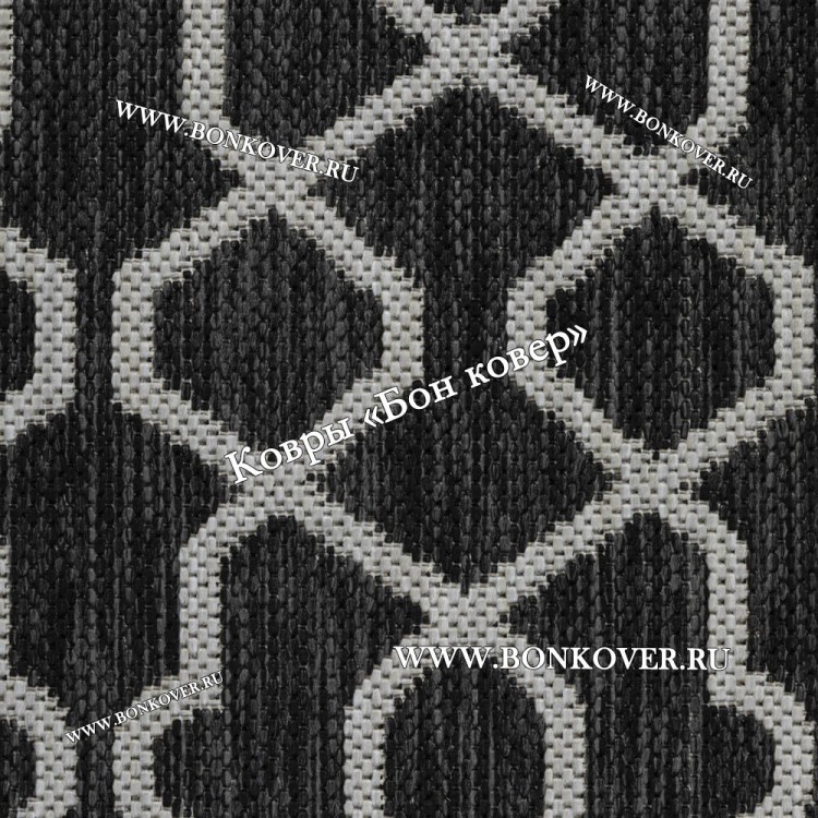 Безворсовый ковер дизайн 89 черный