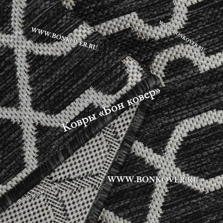 Безворсовый ковер дизайн 89 черный