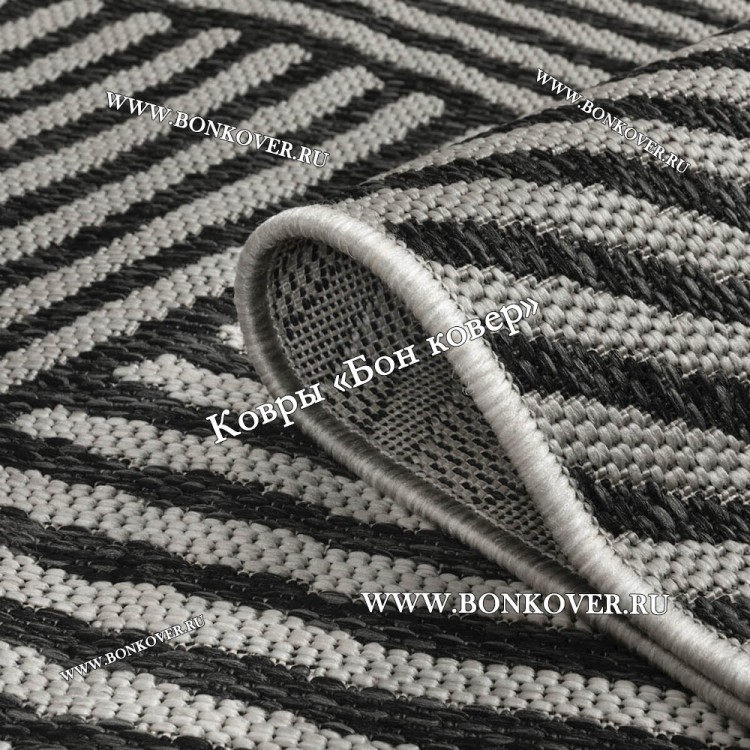 Безворсовый ковер дизайн 130 серый