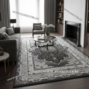 Турецкий Ковер Для гостиной New дизайн 373 Серый