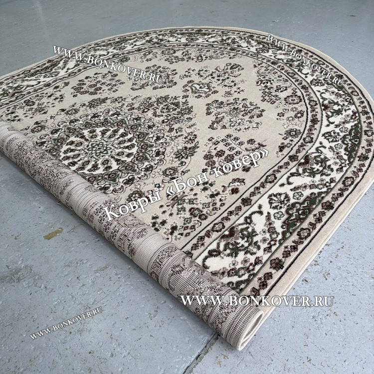 Ковер Лайт Карпет New 4 Дизайн 16 Бежево-Коричневый Овал