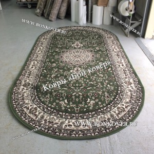 Ковер Лайт Карпет New 4 Дизайн 21 Зеленый Овал